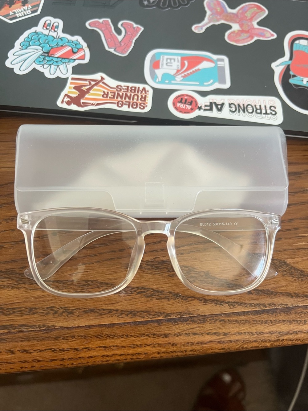 Kids Clear Transparent Eyeglasses with Case